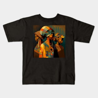 African Print Design Kids T-Shirt